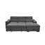 Canapé-lit modulaire convertible avec méridienne de rangement Appuis-tête réglables en forme de L-1639065097