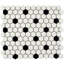 Carreau de mosaïque hexagonal en porcelaine nid d'abeille pour mur et plancher Metro 1 "x 1" Metro