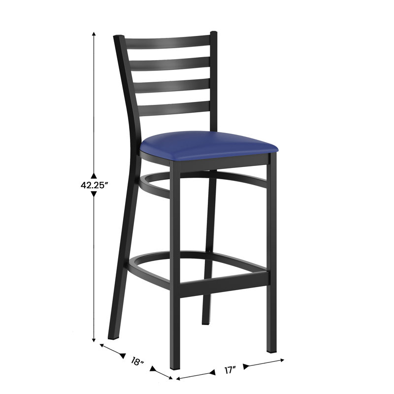 Tabourets de bar Brixton Hercules Series, Noir, 1, Bleu