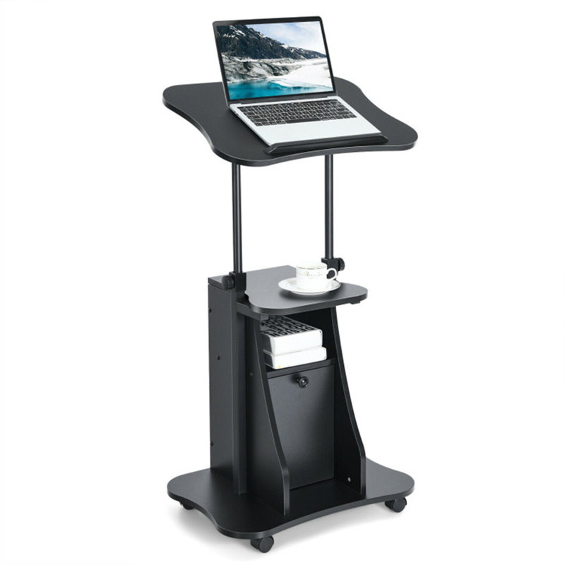 21.5'' W 1 Laptop Cart with Wheels