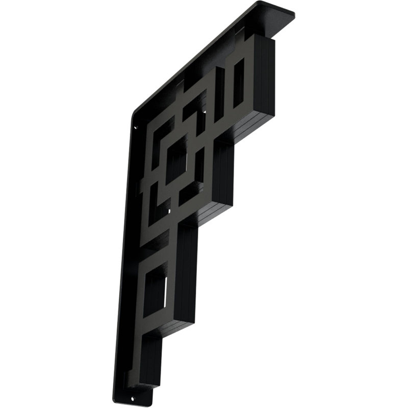Support en fer forgé Eris, H 15 po x l 2 po x P 12 po, Noir