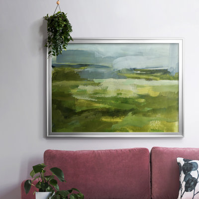Toile tendue avec cadre en émeraude