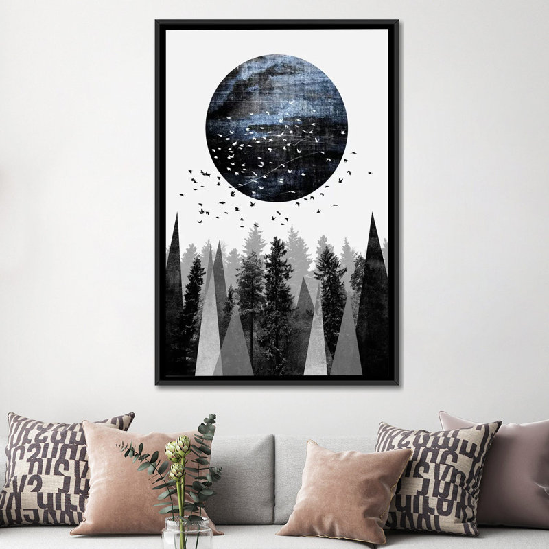 «Nature» par Elisabeth Fredriksson, impression sur toile, H 60 po x l 40po x P 1,5 po, Toile avec cadre noir, Pas de tapis