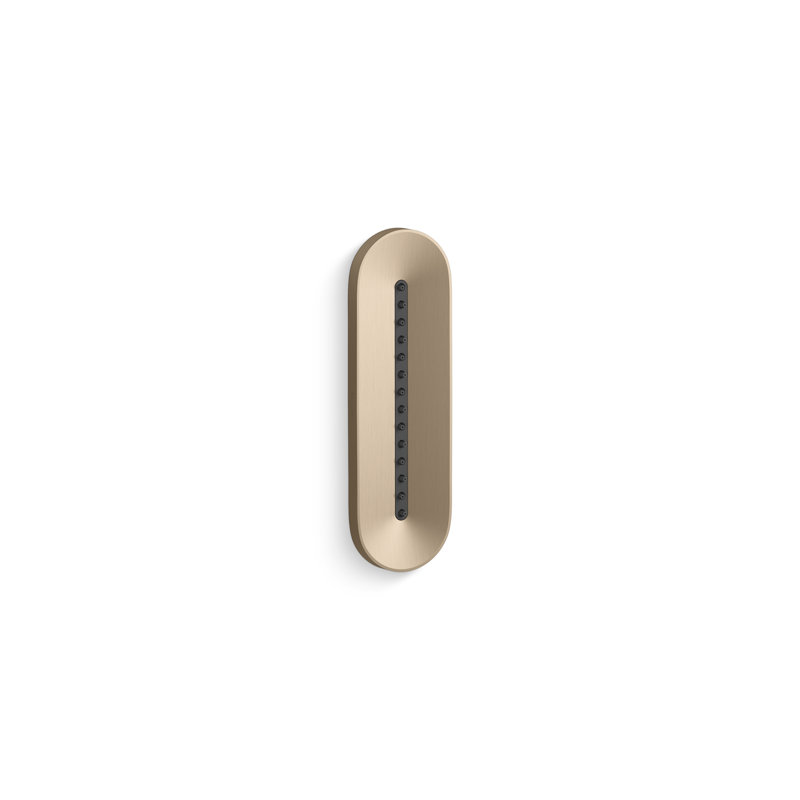 Statement Oblong Vichy 1.75 Gpm Body Spray, Vibrant Brushed Bronze