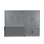 Grand mur de lit gris avec rangement hydraulique pour installation dans la chambre d'amis