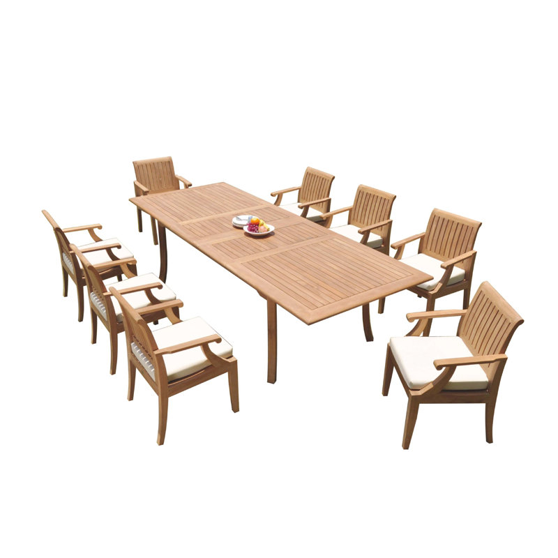 Ensemble de salle à manger Jauss, H 30,5 po x L 82 po x l 40 po, 8