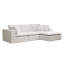 Canapé modulaire 108,3 po x 68,9 po - Canapé 4 pièces en velours côtelé moelleux gratuit pour salon, chambre à coucher, appartement, sans assemblage requis, blanc