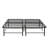 Metal Mattress Foundation Queen Bed, & Stable, Eliminates Need For Box Spring, Bedroom Storage, Black Size Bed Frame With Foundation, Robust Build, Organization Tool, Modern Style Accessory, No Spring