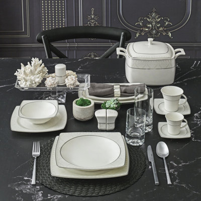 Service de table 85 pièces, service pour 12 Craddock