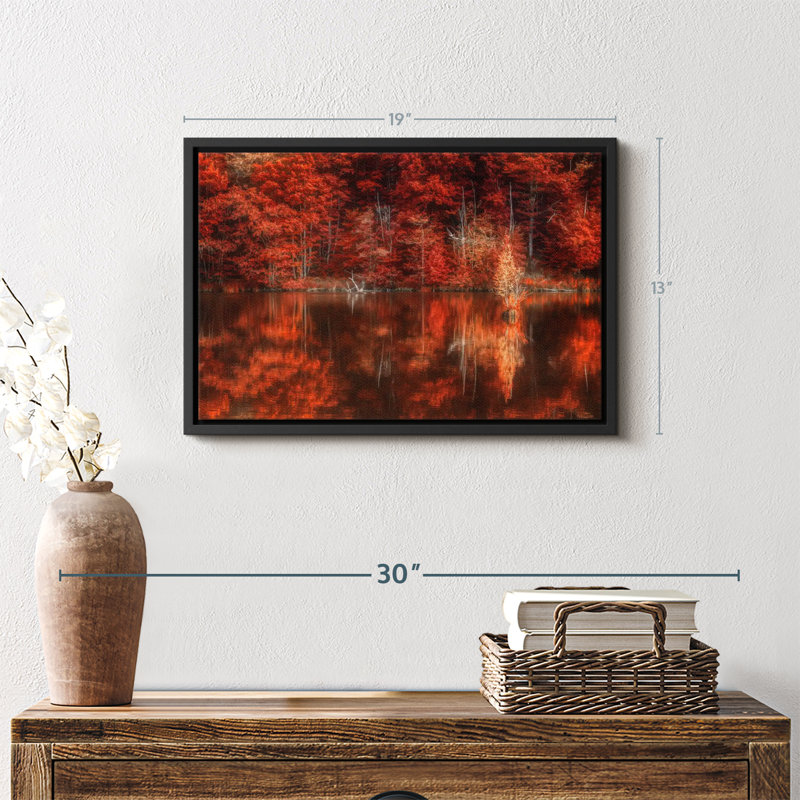 «Reflection of Autumn Wall Art», H 13 po x l 19 po