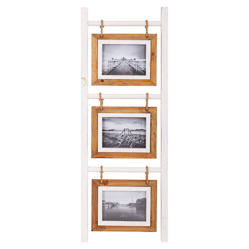 Nikki White Wood Matte Picture Frame with Mat