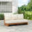 Outdoor Acacia Lazy 3 Seater, Beige-1313013007