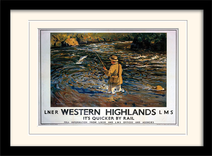 Western Highlands - No Frame Rectangle Print, 30cm H x 40cm W, Black Frame, Yellow
