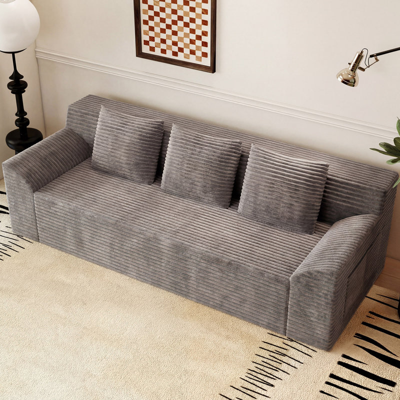 Boneless 71" Cloud Loveseat Sofa, No Assembly Required Comfy Deep Seat Couches 1 pcs for Living Room, Bedroom, Apartment(71 inch diagonal armrest)