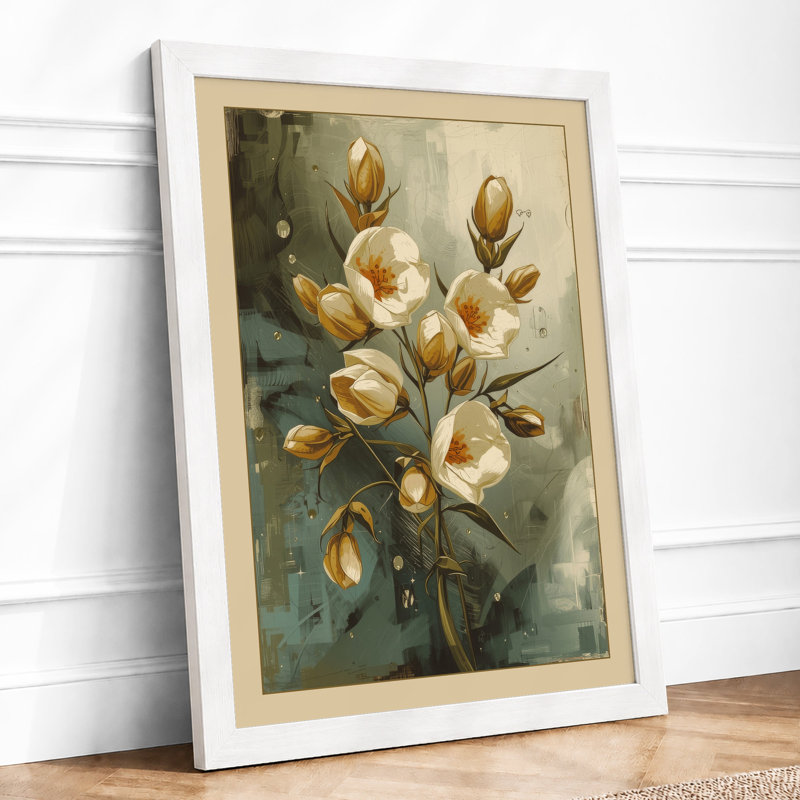 Golden Seed Pod Study Botanical - Print, A3 - 42.0 x 29.7 cm, White