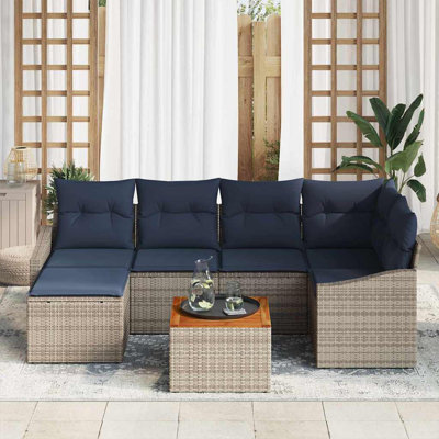 Ensemble de canapé de jardin avec coussin 7 pièces vidaXL
