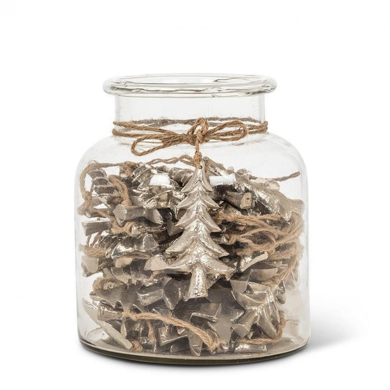 Ensemble d'ornement 40 pots d'arbres, Argent