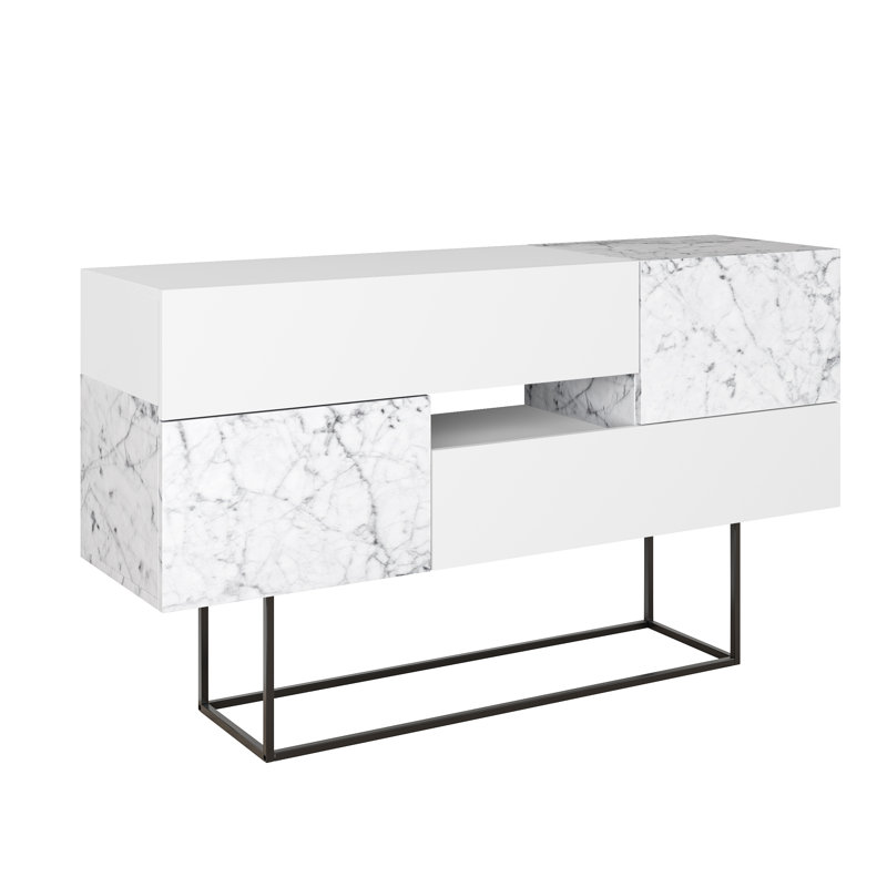 Mazzitelli 145cm Console Table, White/Carrara