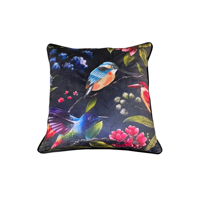 Cleaton Abstract Blue Sqaure Throw Cushion