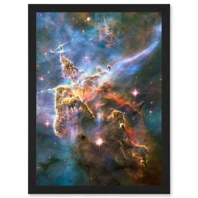Hubble Space Telescope Landscape Carina Nebula Cosmos - Single Picture Frame Print