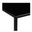 Mobilier de salle à manger avec cadre en métal noir - plateau de table en verre, pouvant accueillir 4
