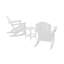 Chaise Adirondack à bascule en plastique avec table Laguna-985718977