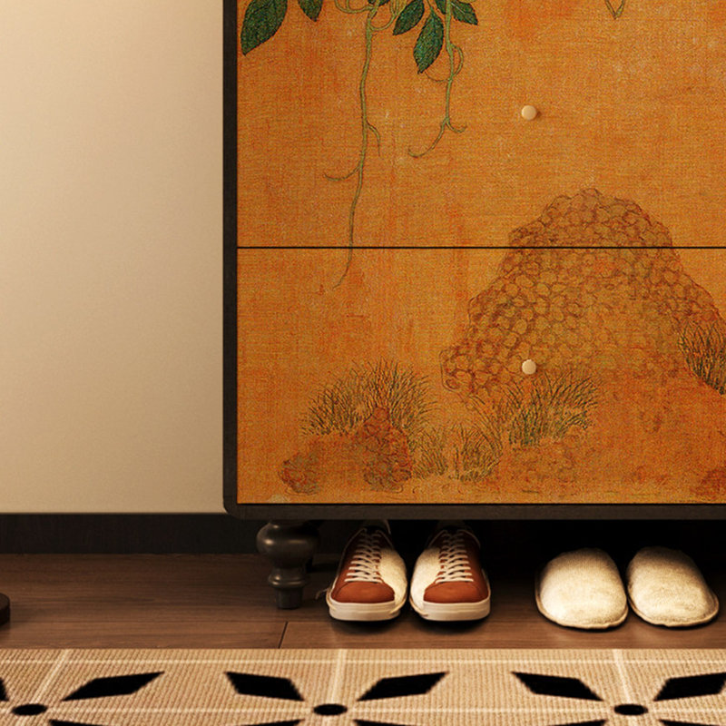 Armoire à chaussures en bois massif chinois, Black