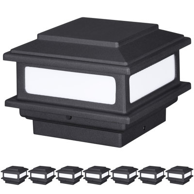 Éclairage de culot de poteau basse tension 5CCT 5W, convient aux poteaux 3,5 et 4 po, 12 à 24 V CA / CC, noir