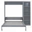 Lit escamotable multifonctionnel peu encombrant avec rangement et confortable pour petits appartements et studios-257777448