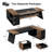 L-Shaped Executive Office Desk with Drawers and File Cabinet-746515175