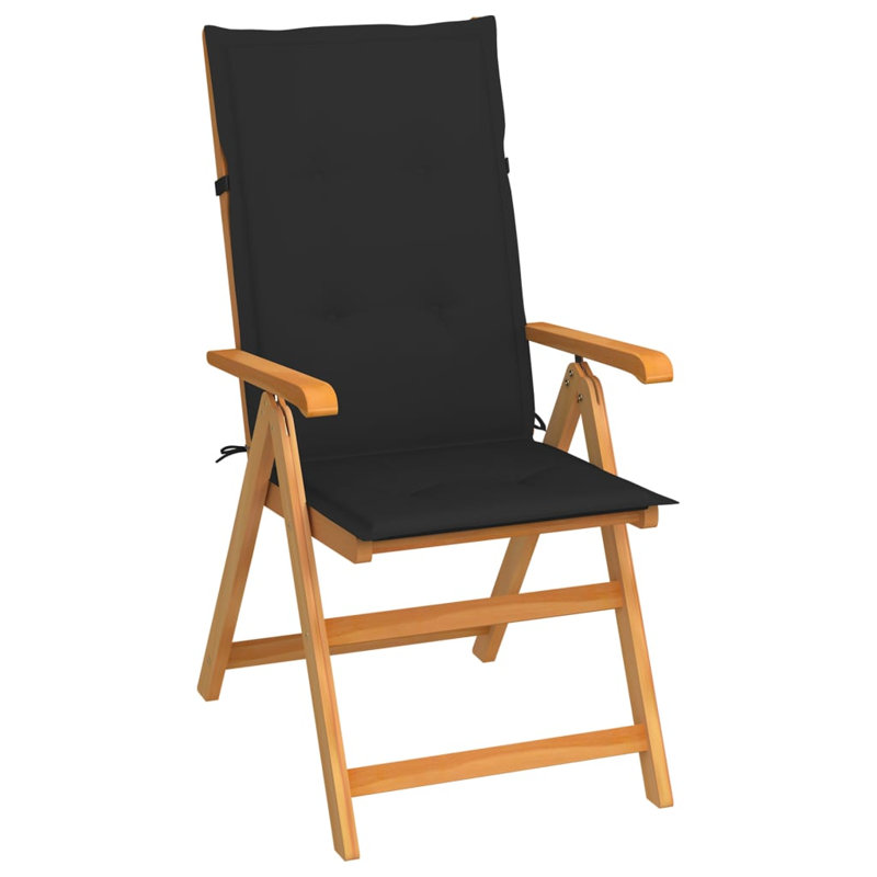 Chaise de patio pliante empilable West Boylston, Noir