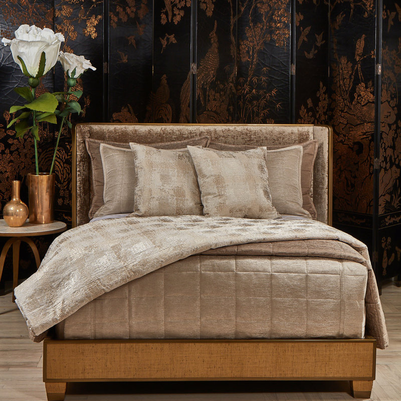 Stria Coverlet, King Coverlet, Pumice