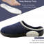 Pantoufles en mousse à mémoire de forme - Bleu marine - XL-1141214559-1141214563