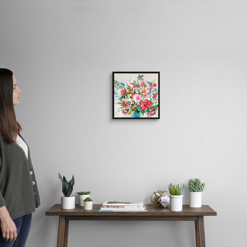 « Fresh commencements » par Allison Pearce, reproduction d’art sur toile, H 14 po x l 14 po x P 1,75 po, Cadre noir