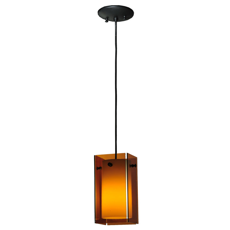 Metro Fusion 1 - Light Pendant, Amber, Black