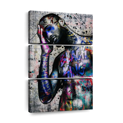 African Hunk - 3 pièces, reproduction sur toile tendue
