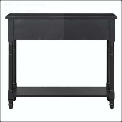 Console Traditional avec deux tiroirs et tablette inférieure