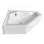 Lavabo d'angle et trop-plein en porcelaine vitrifiée 24 po