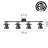 37'' 4 -Light Track Kit Track Lighting Fixtures Ceiling Track Light with Dimmable Adjustable Head
