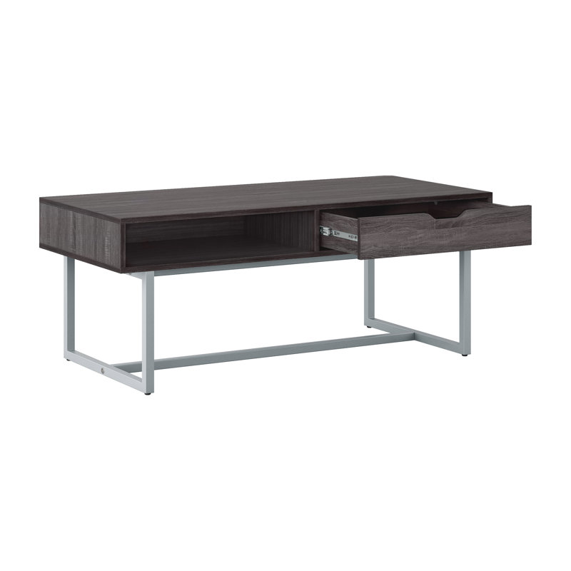 Table basse avec rangement Aubagne, gris