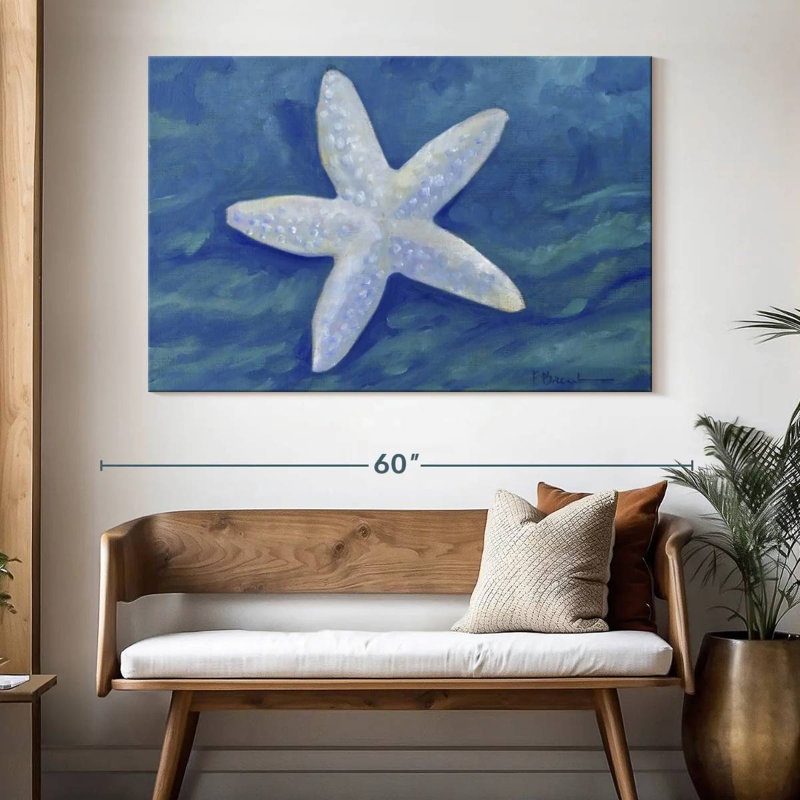 Brampt Impressions Of Shells Starfish Indigo