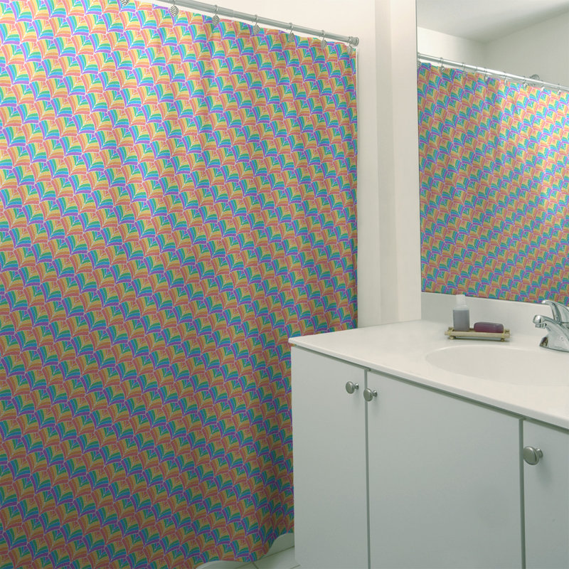 Rideau de douche simple katelyn elizabeth, Alternance de pastels