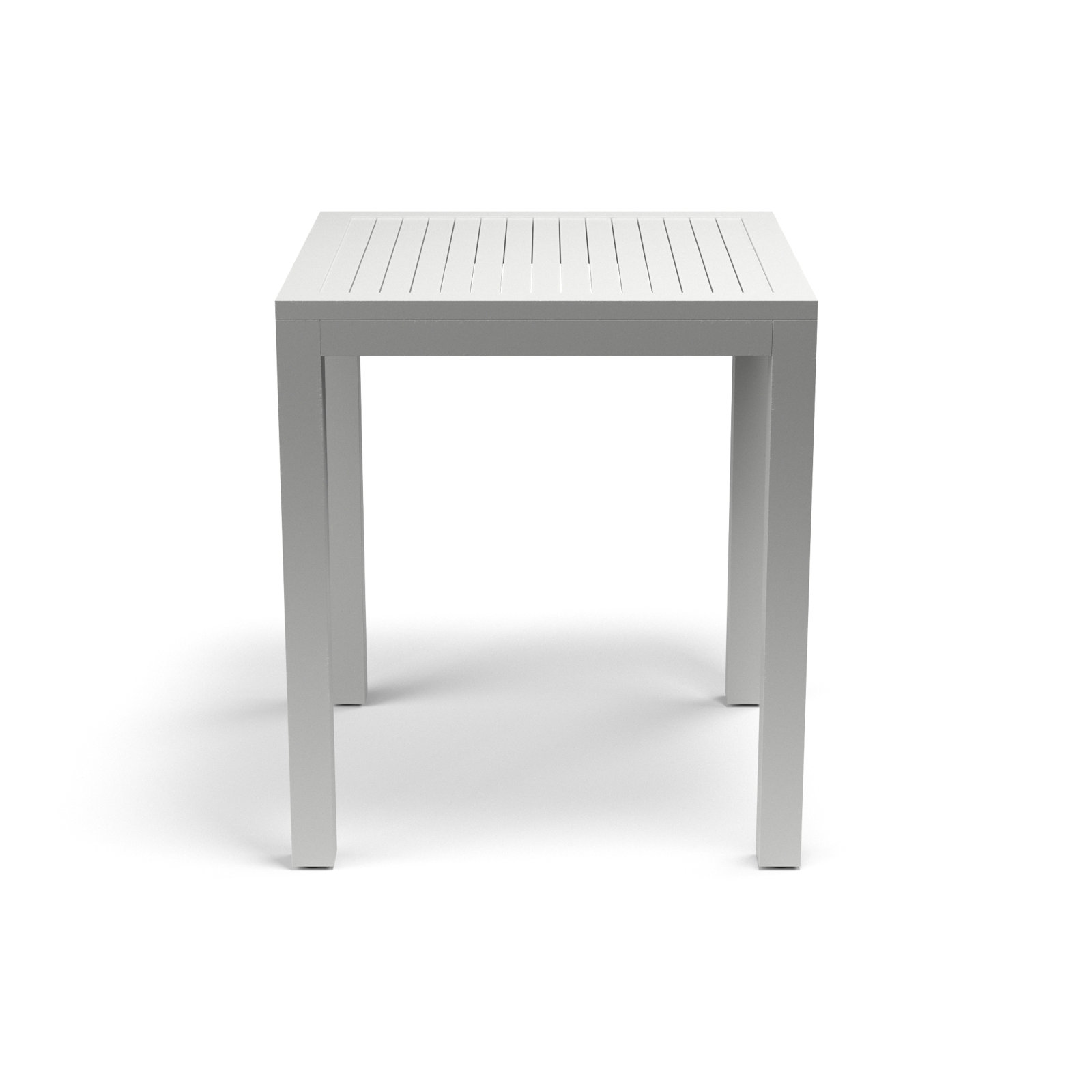 Poinsettia 36'' Outdoor Dining Table, Satin White, 41"H x 36"W x 36"W
