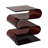 S-Shaped Acrylic Side Table, Amber Brown No-Assembly Multifunctional End Table with 4 Open Magazine Storage, 0.47" Thick Acrylic Accent Table for Living Room, Sofa, Bedroom & Balcony-1793654365-1796478481