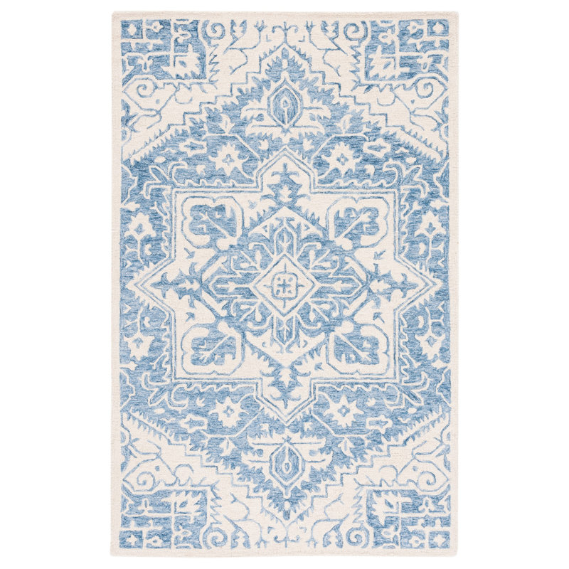 Metro Hand Tufted Wool And Cotton With Latex Southwestern Rug, Rectangle 5' x 8'