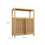 Armoire de rangement en bambou de grande capacité pour salle de bain