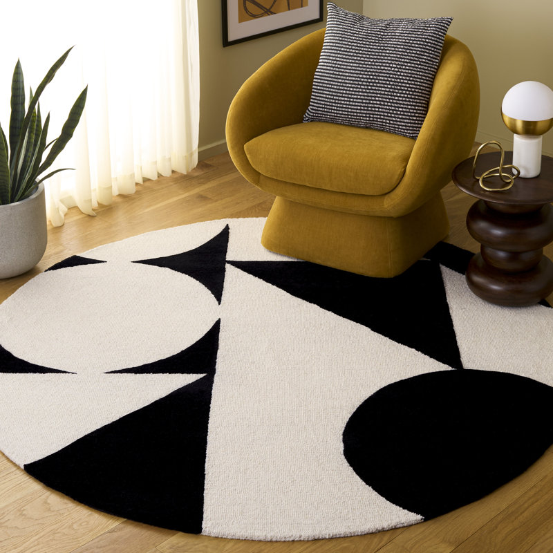 Rodeo Drive 857 Area Rug In Ivory / Black, Rectangle 4' x 6'