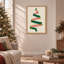Art mural sur toile rouge et vert-48946163
