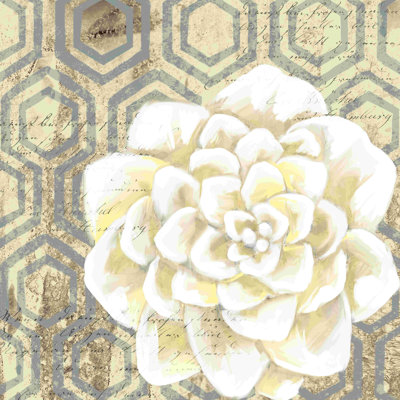 " White Pattern Flower "