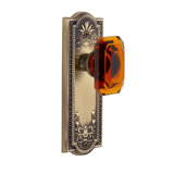 Grandeur Parthenon Plate Privacy with Baguette Crystal Door Knob